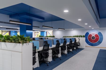 Blue Grid Workspace